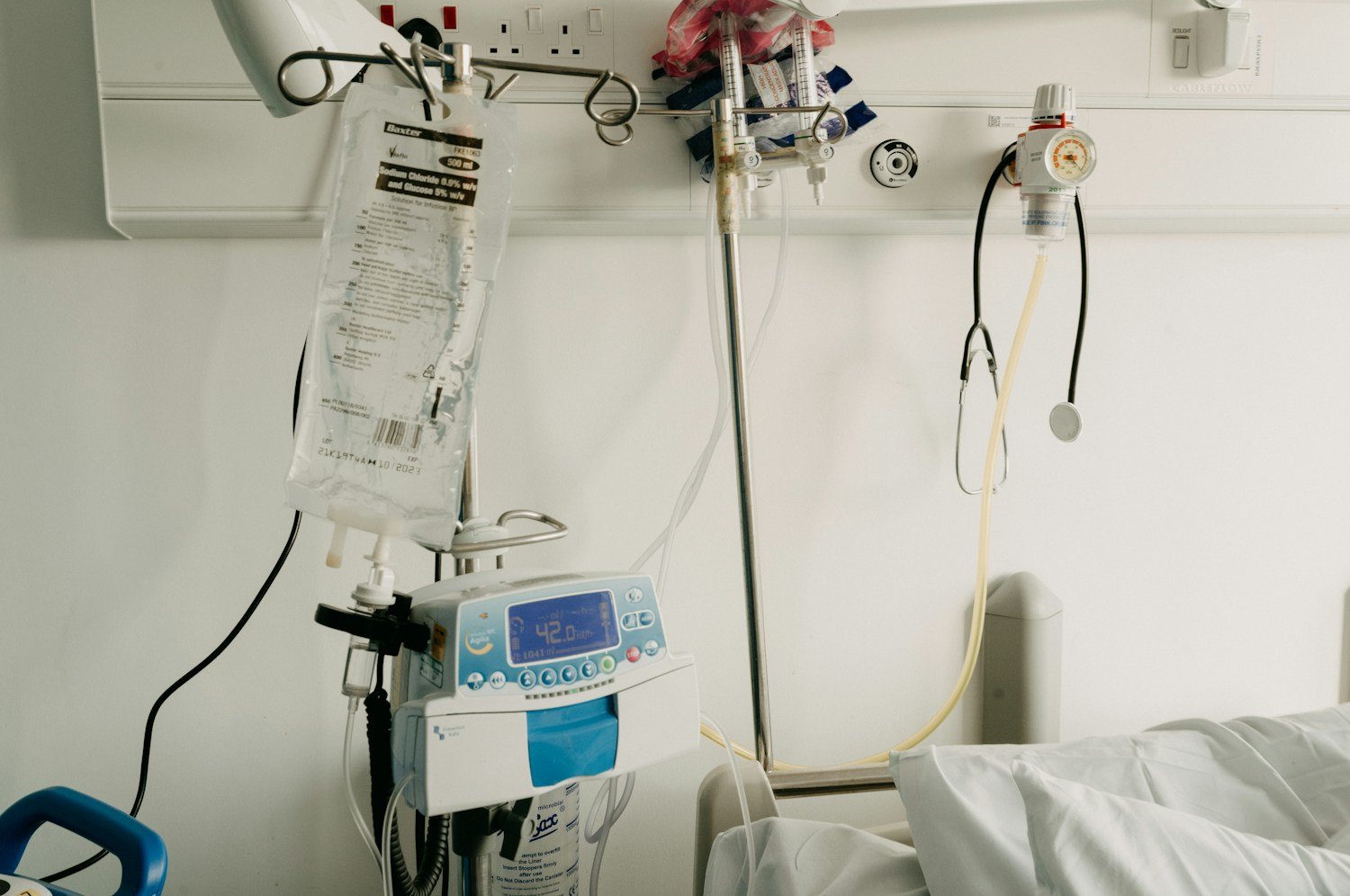 Illustrative hospital room